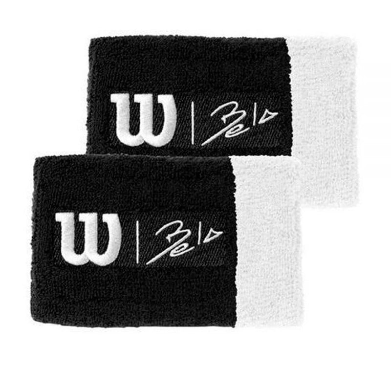 Pulseiras Wilson Bela Extra Wide II, brancas e pretas.