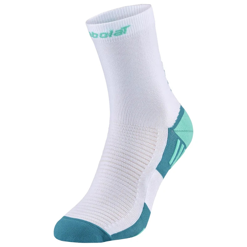 Meias Babolat Padel de cano médio, verde elétrico