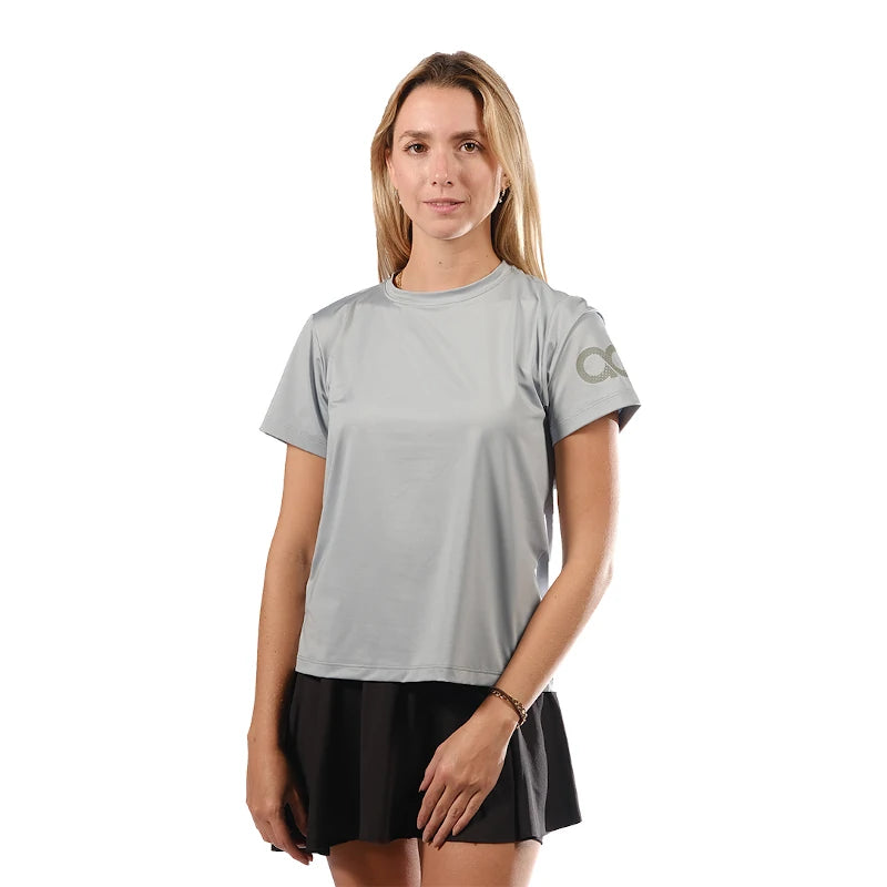 T-shirt para mulher Aca Padel Essential verde-oliva