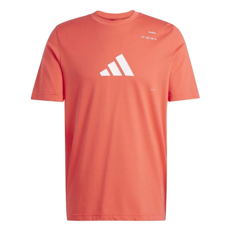 T-Shirt Adidas M Padel G Semi Lucid Vermelha