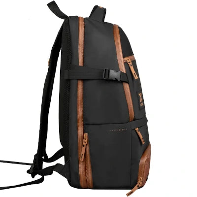 Mochila Nox Luxury Open Series Preta/Castanho