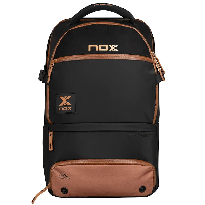 Mochila Nox Luxury Open Series Preta/Castanho