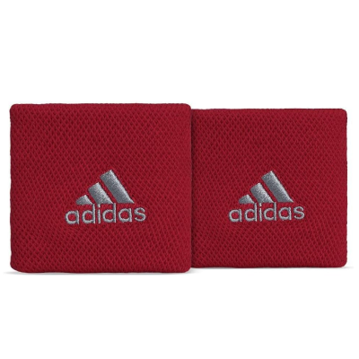 Pack de 2 pulseiras Adidas, tamanho pequeno, vermelho/cinza