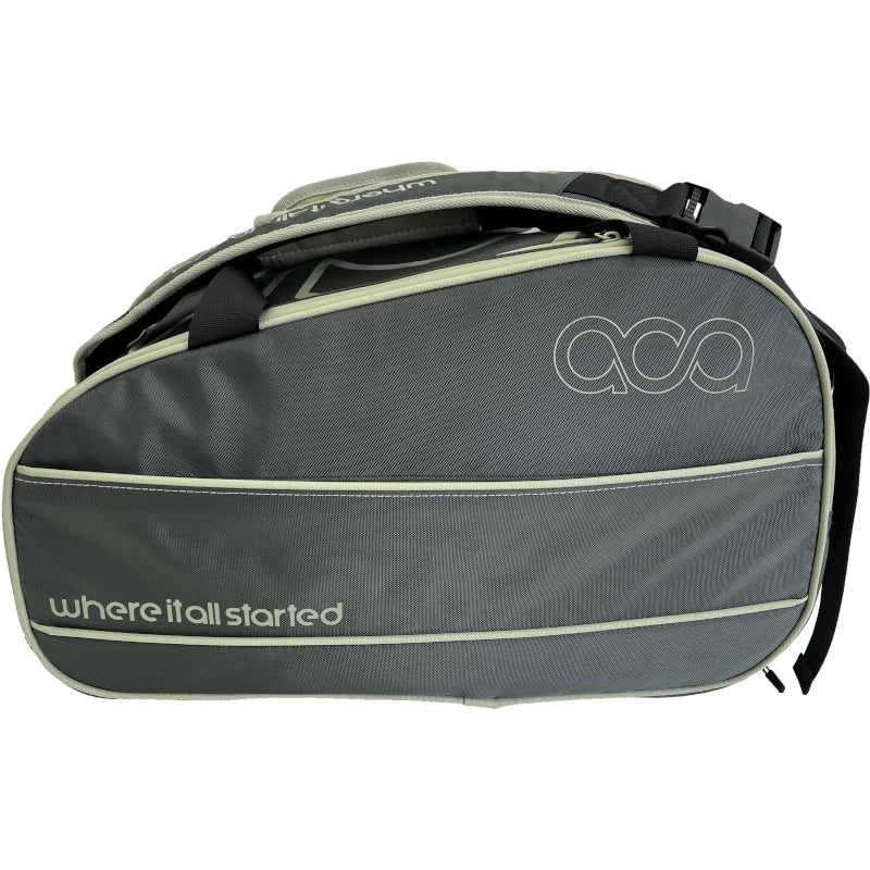 Saco de praia Aca Padel, verde, para raquete de padel.