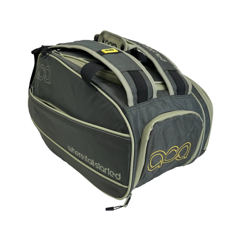 Saco de praia Aca Padel, verde, para raquete de padel.