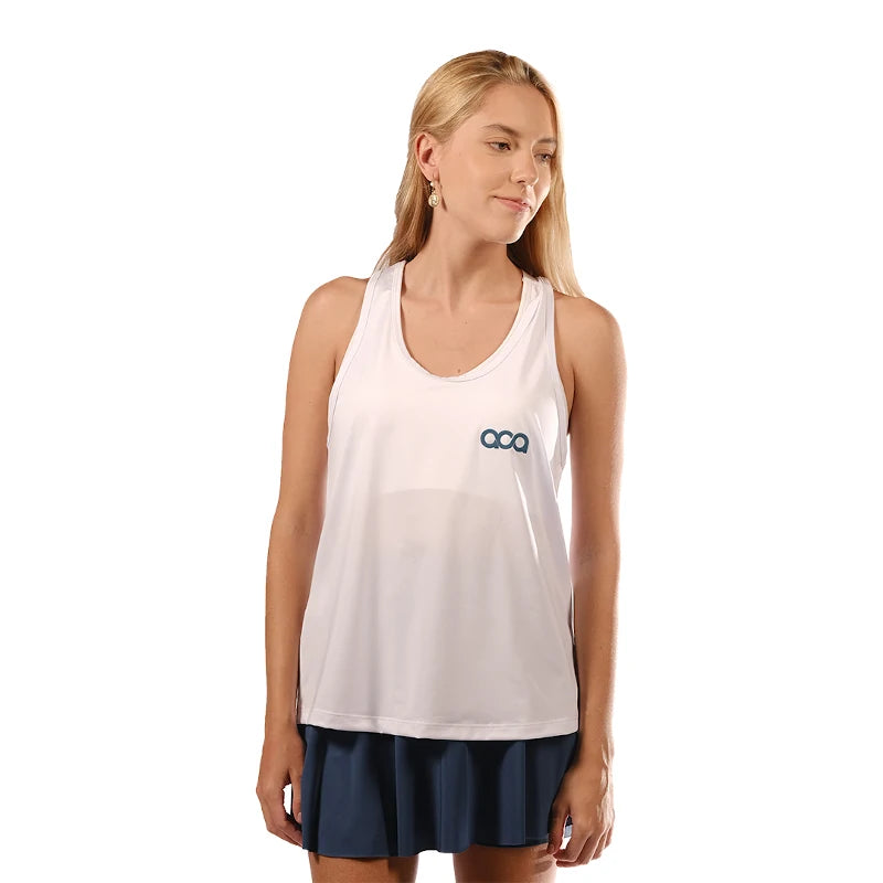 T-shirt branca de competição Aca Padel Top