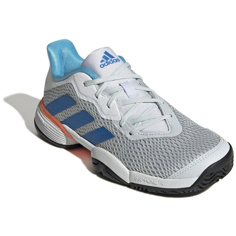 Ténis Adidas Barricade K Azul/Laranja/Branco