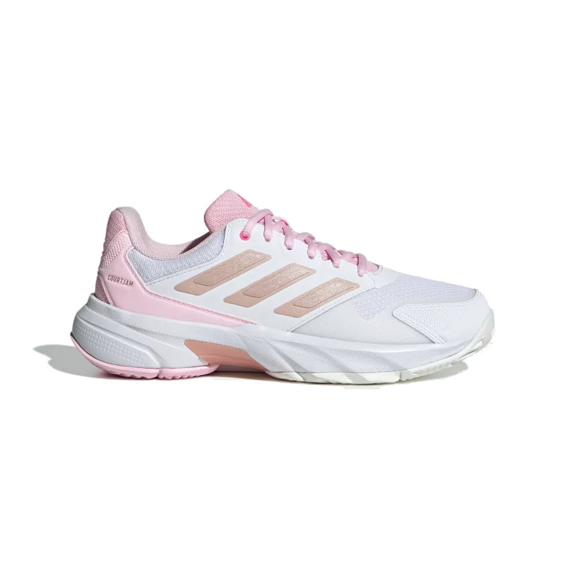 Sapatilhas Adidas Courtjam Control 3 W Branco Nuvem/Prata Metalizado/Rosa Lúcido