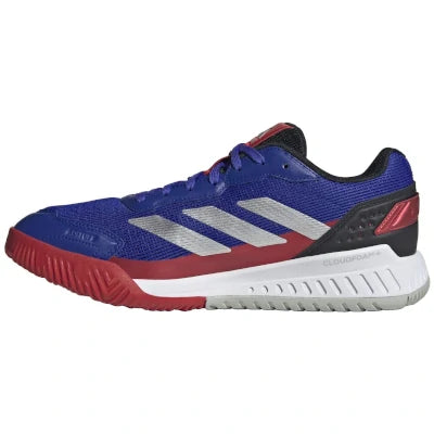 Sapatilhas Adidas Courtquick Padel M Azul Lúcido/Prata Metalizado/Vermelho Lúcido