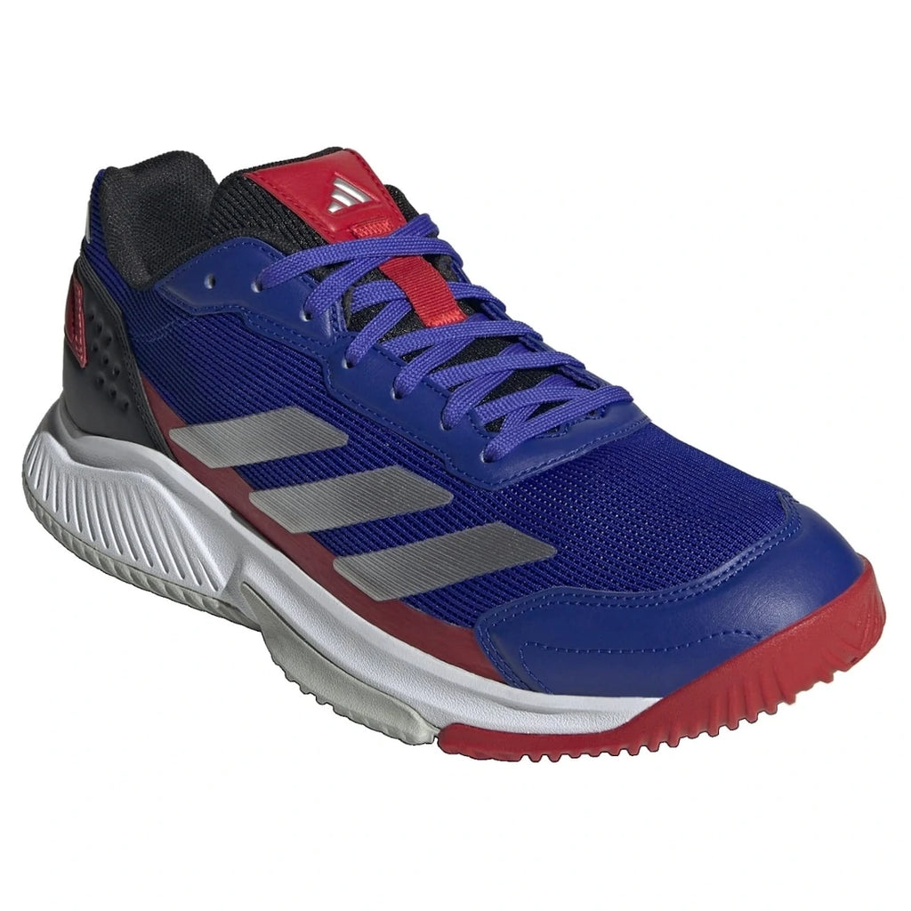 Sapatilhas Adidas Courtquick Padel M Azul Lúcido/Prata Metalizado/Vermelho Lúcido