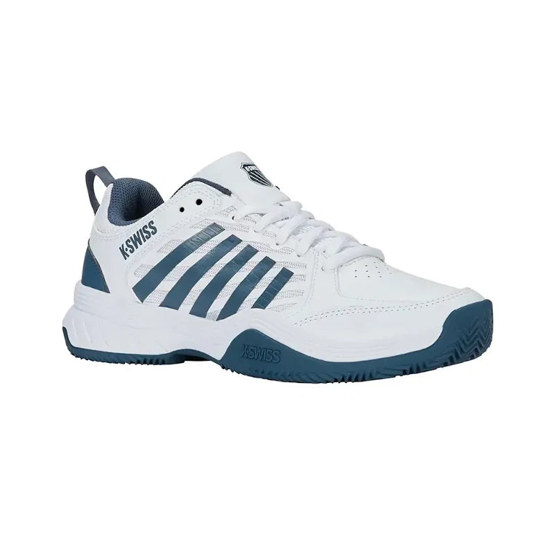 Ténis K-Swiss Court Express 2 para court de terra batida para homem, branco/água