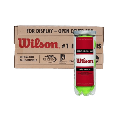 Caixa de 24 latas de bolas Wilson Rush 100